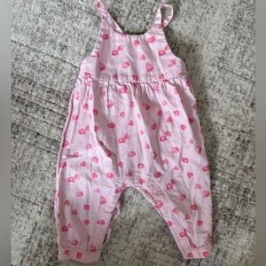 Pink Sweet Heart Strappy Romper Jumper
